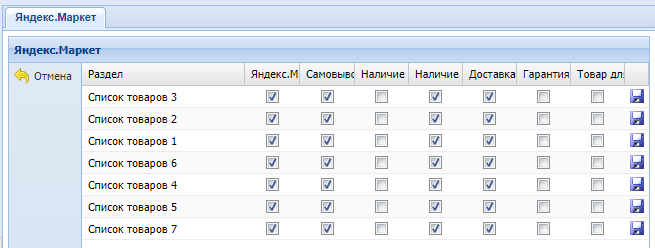 Canape CMS 3.x > Модули для каталога > yandeks-market-5.png